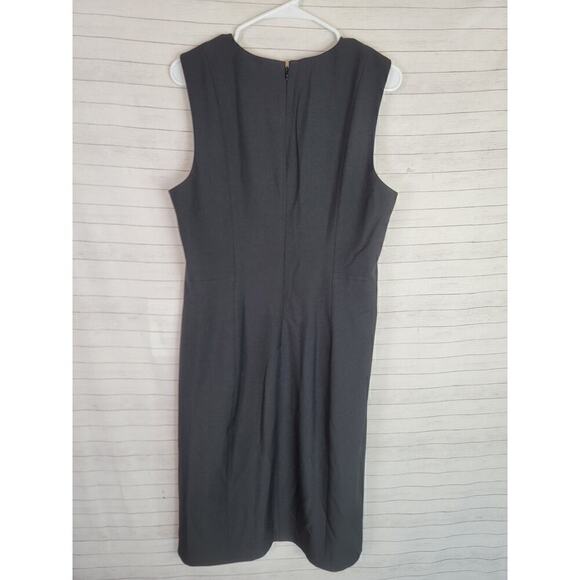 BANANA REPUBLIC SLEEVELESS BLACK BASIC WORK KNIT MIDI DRESS, SZ 14 - Picture 7 of 12